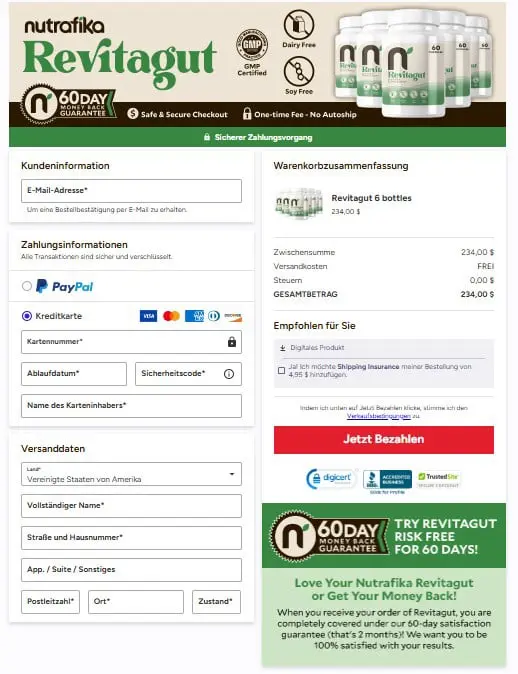 Revitagut Checkout